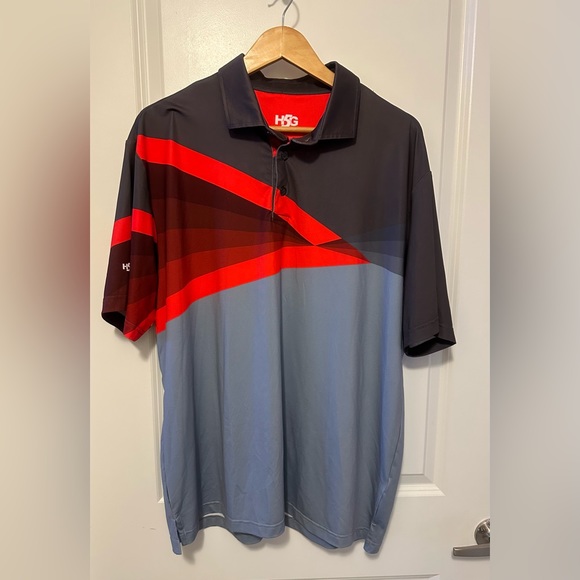 High 5 Golf Other - High 5 Golf size large red & gray polo. Performance fabric. Great condition